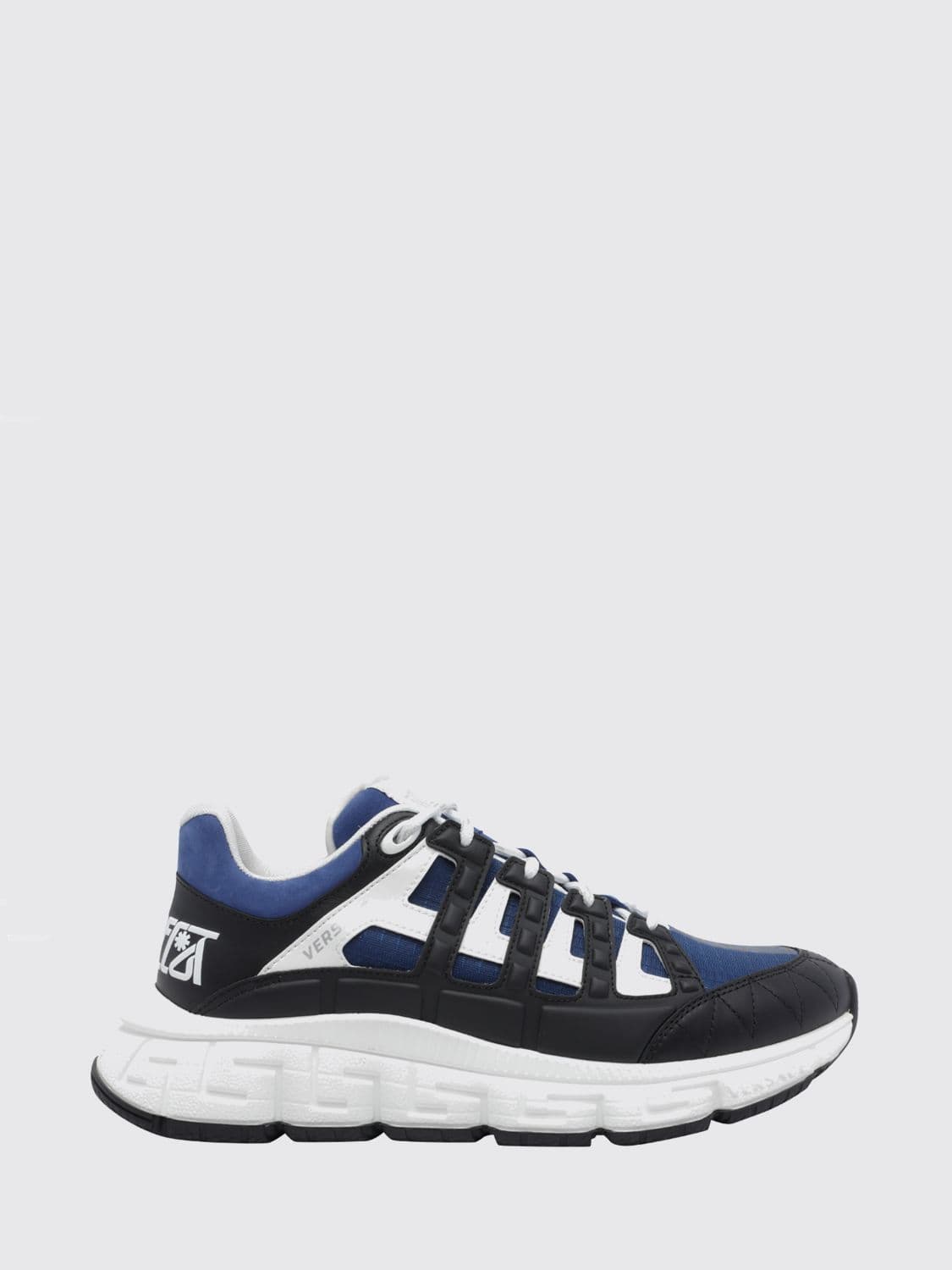 Versace Trigreca Leather and Nylon Sneakers