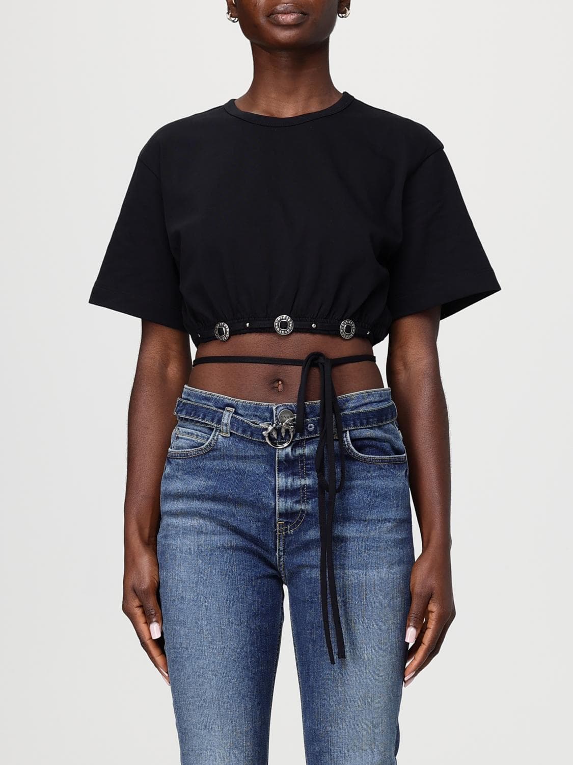 Pinko Cotton Cropped Fit Top · M