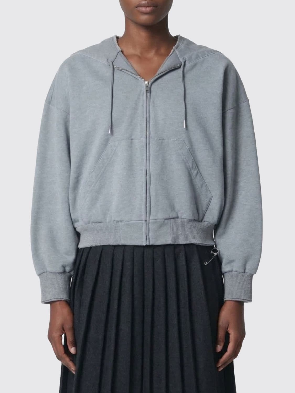 Mm6 Maison Margiela Cotton Zip-Up Sweatshirt
