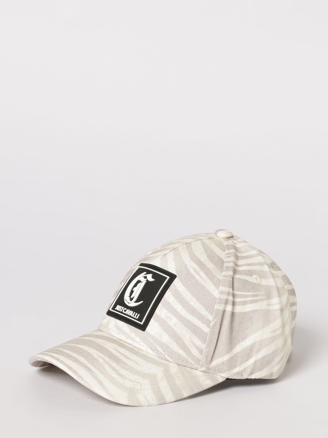 Just Cavalli Zebra Print Cotton Twill Hat