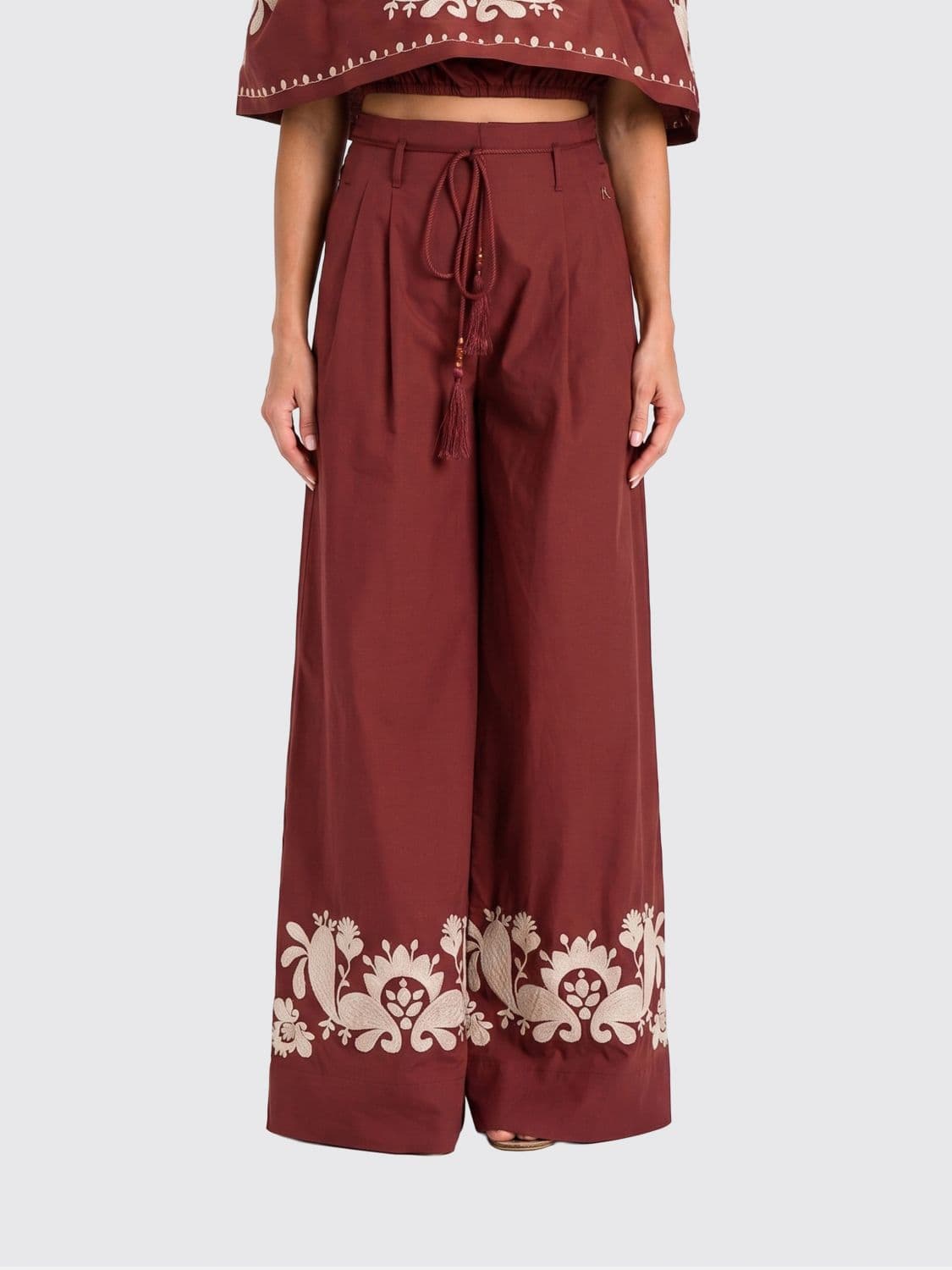 Twinset Stretch Cotton Palazzo Trousers