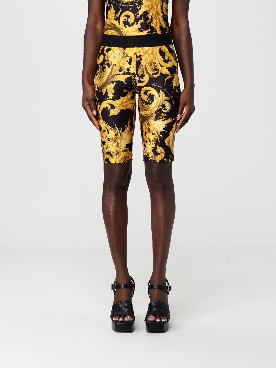 Versace Jeans Couture Stretch Technical Fabric Shorts