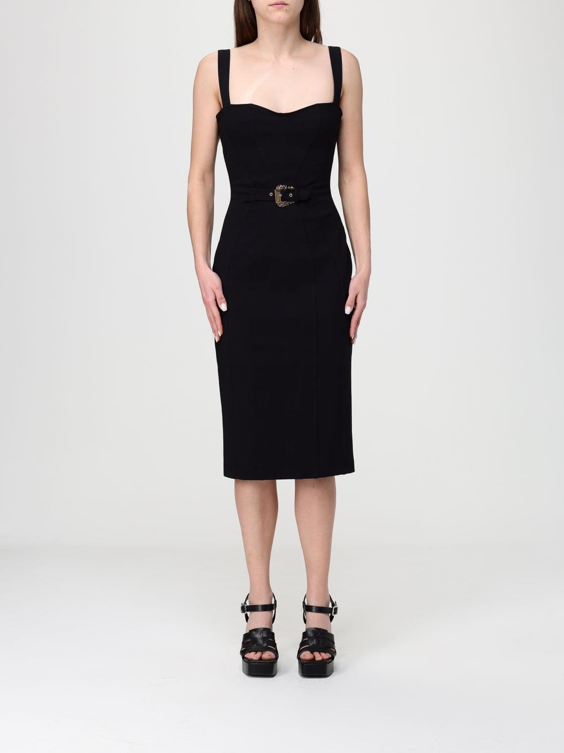 Versace Jeans Couture Stretch Crêpe Midi Dress