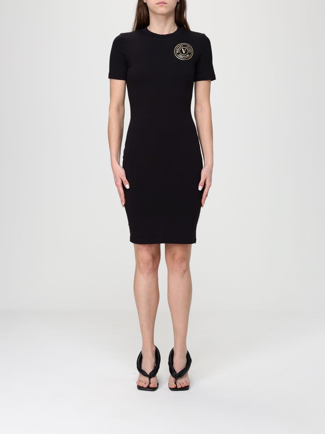 Versace Jeans Couture Stretch Cotton Mini Dress