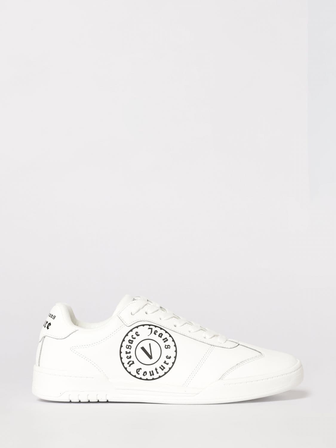 Versace Jeans Couture Leather Sneakers with Printed Logo