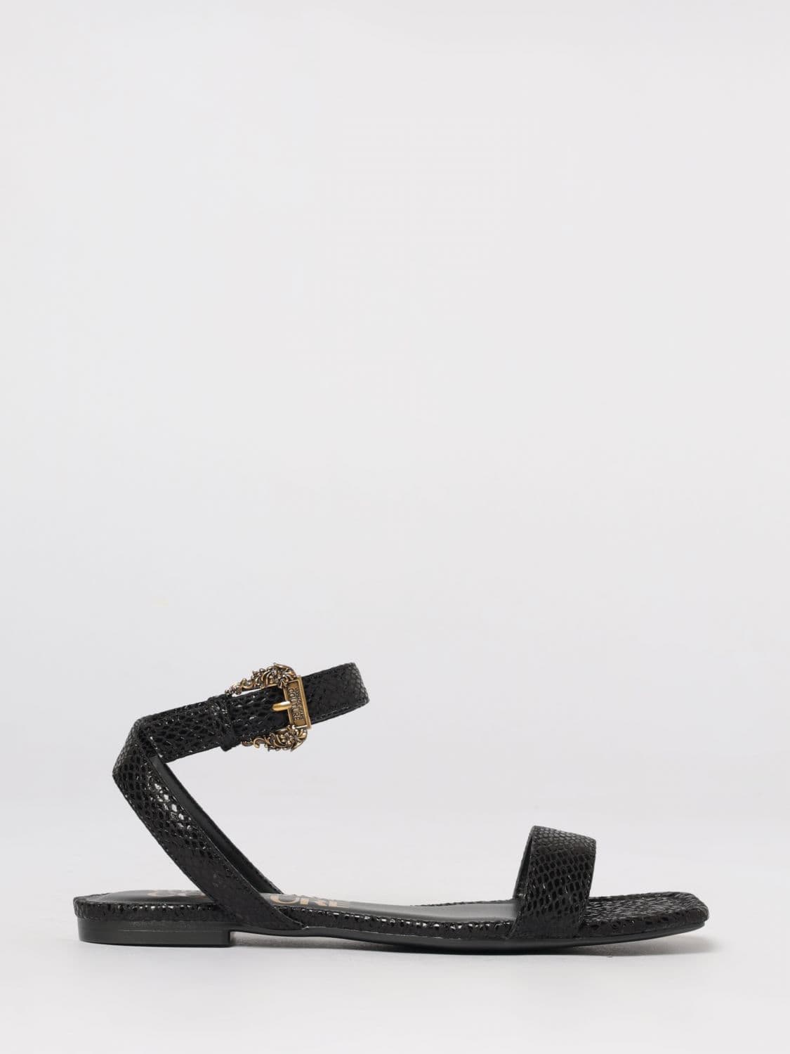 Versace Jeans Couture Python Print Synthetic Leather Sandals