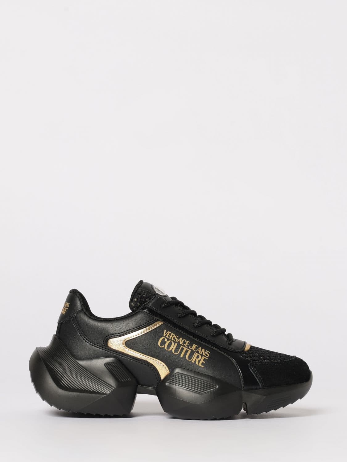 Versace Jeans Couture Leather and Mesh Sneakers