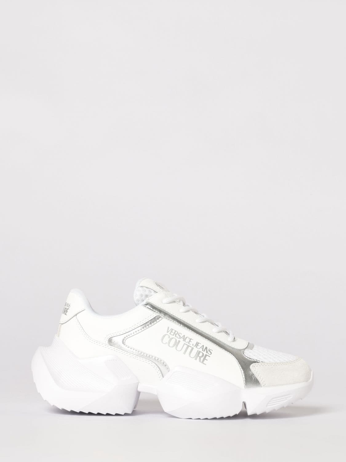 Versace Jeans Couture Leather and Mesh Sneakers