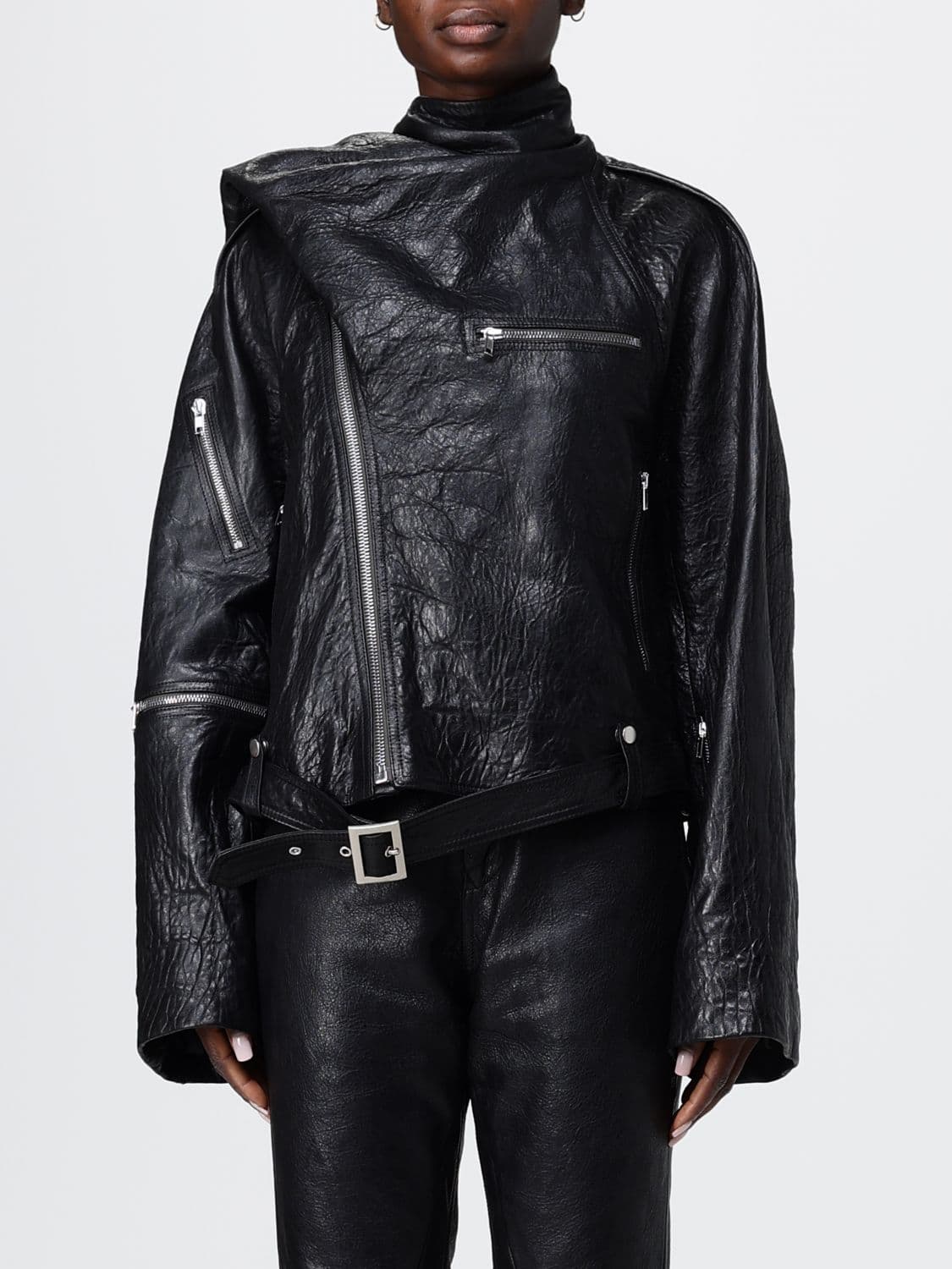 Rick Owens Leather Biker Jacket