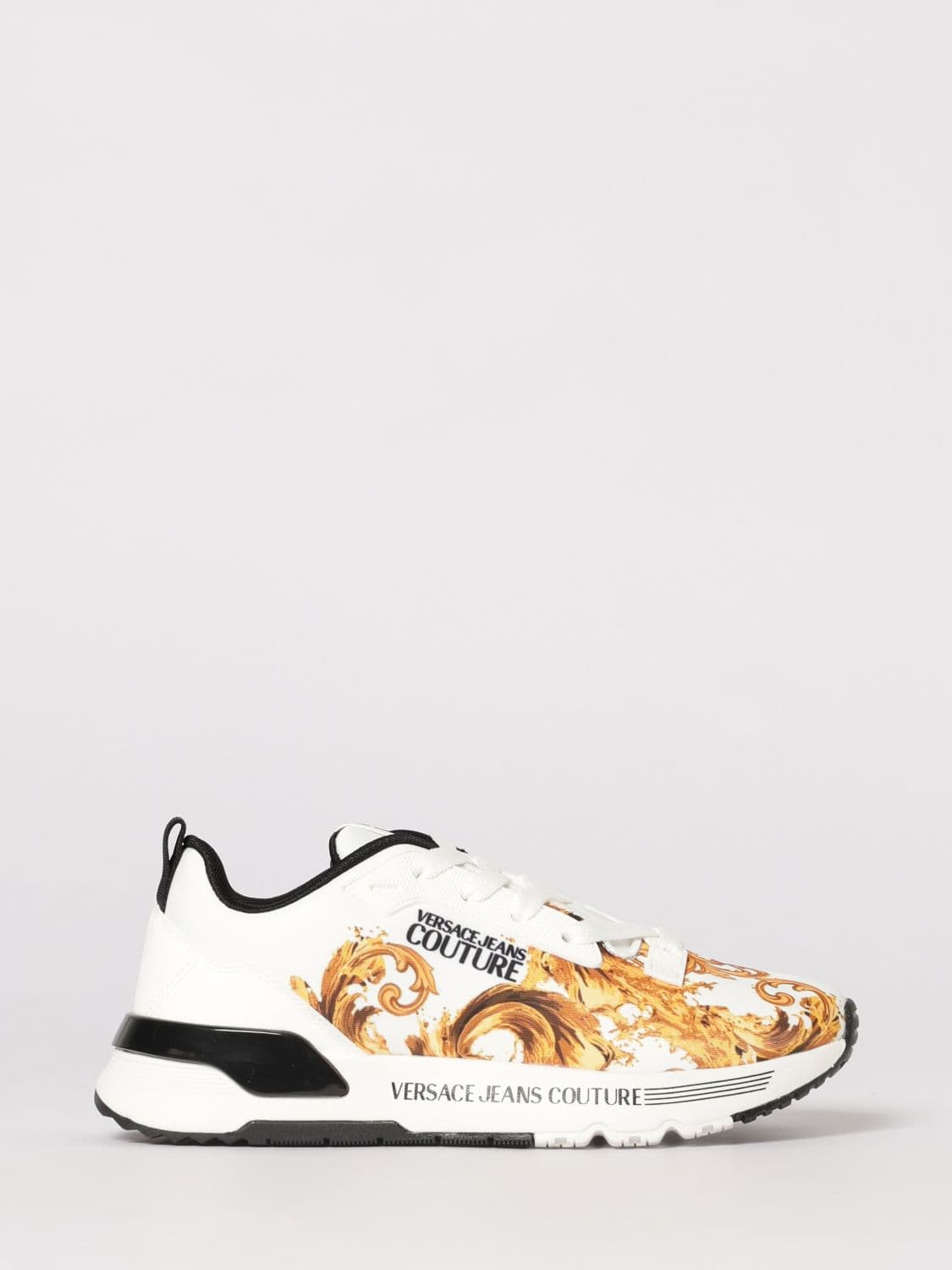 Versace Jeans Couture Baroque Print Fabric Sneakers