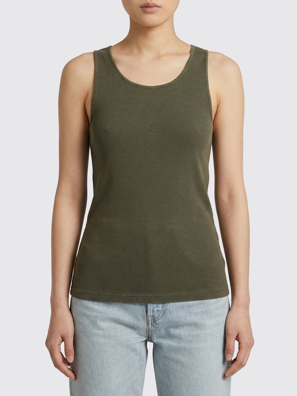 Saint Laurent Cotton Basic Tank Top