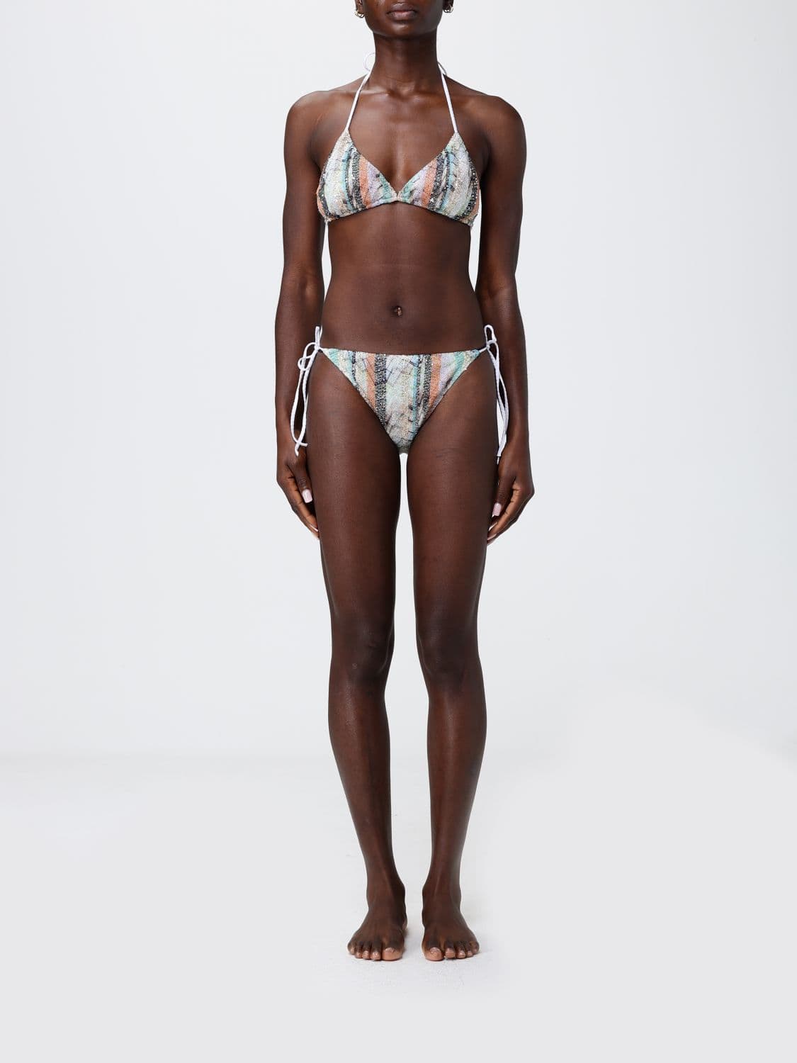 Missoni Striped Sequin Bikini Swimsuit