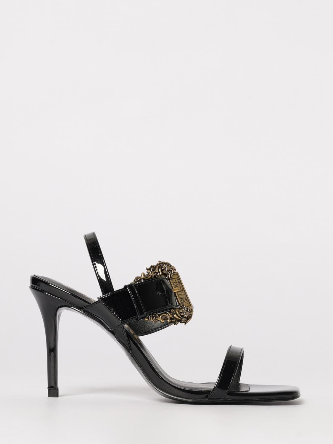 Versace Jeans Couture Patent Leather Sandals