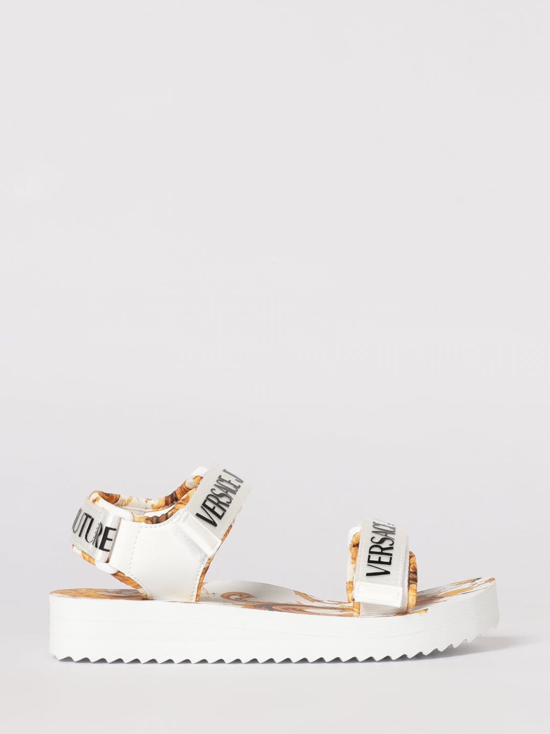 Versace Jeans Couture Fabric Sandals with Printed Logo