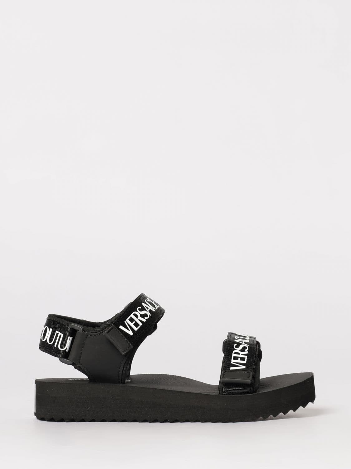 Versace Jeans Couture Fabric Sandals with Printed Logo