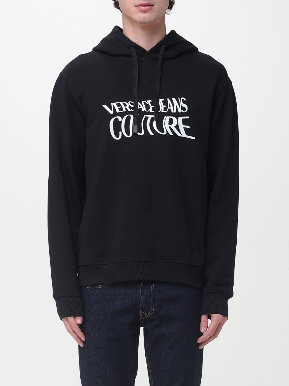 Versace Jeans Couture Cotton Hoodie with Logo