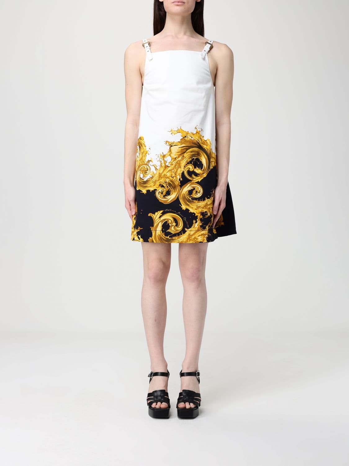 Versace Jeans Couture Printed Stretch Cotton Dress