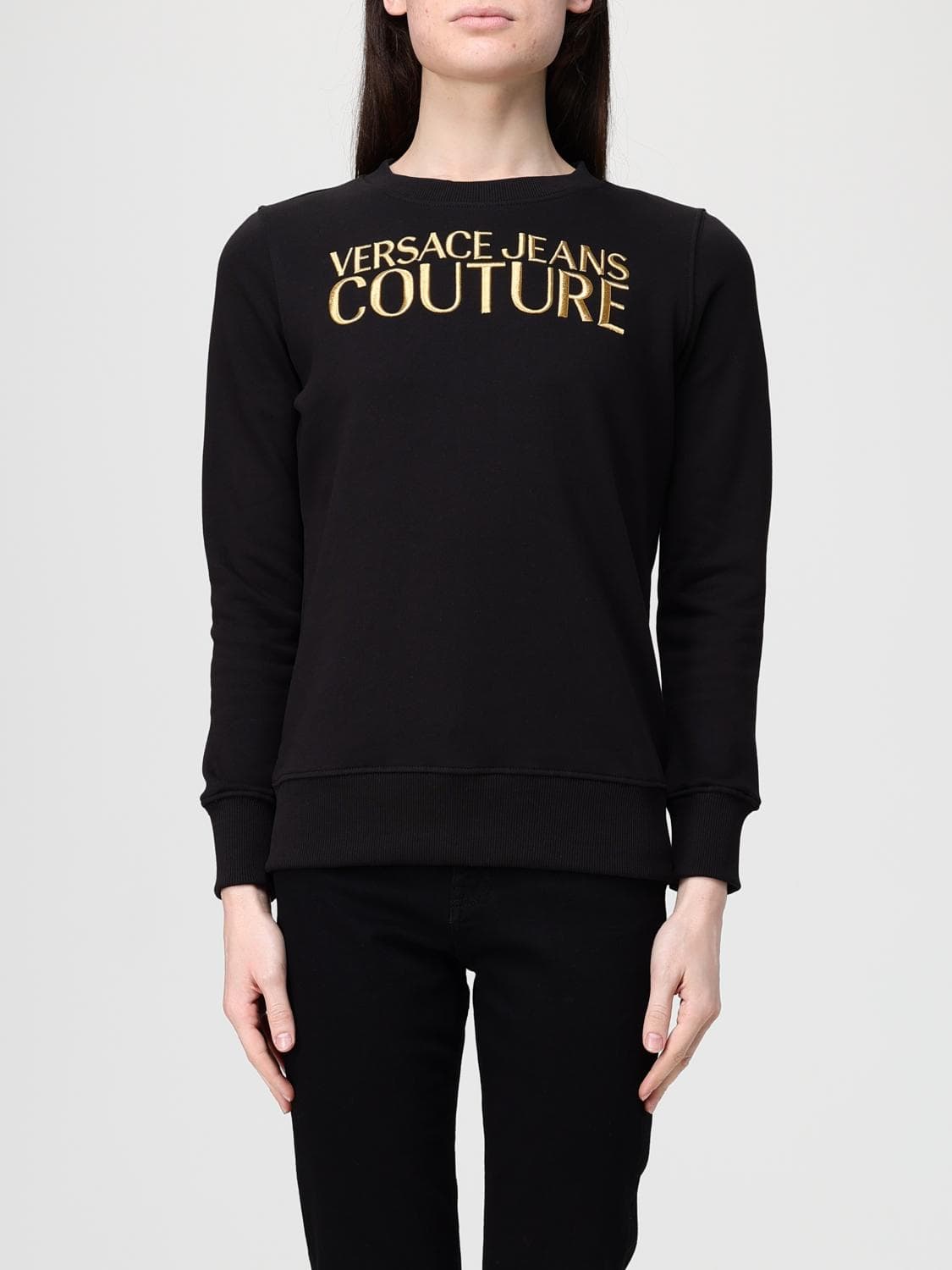 Versace Jeans Couture Cotton Sweatshirt with Logo