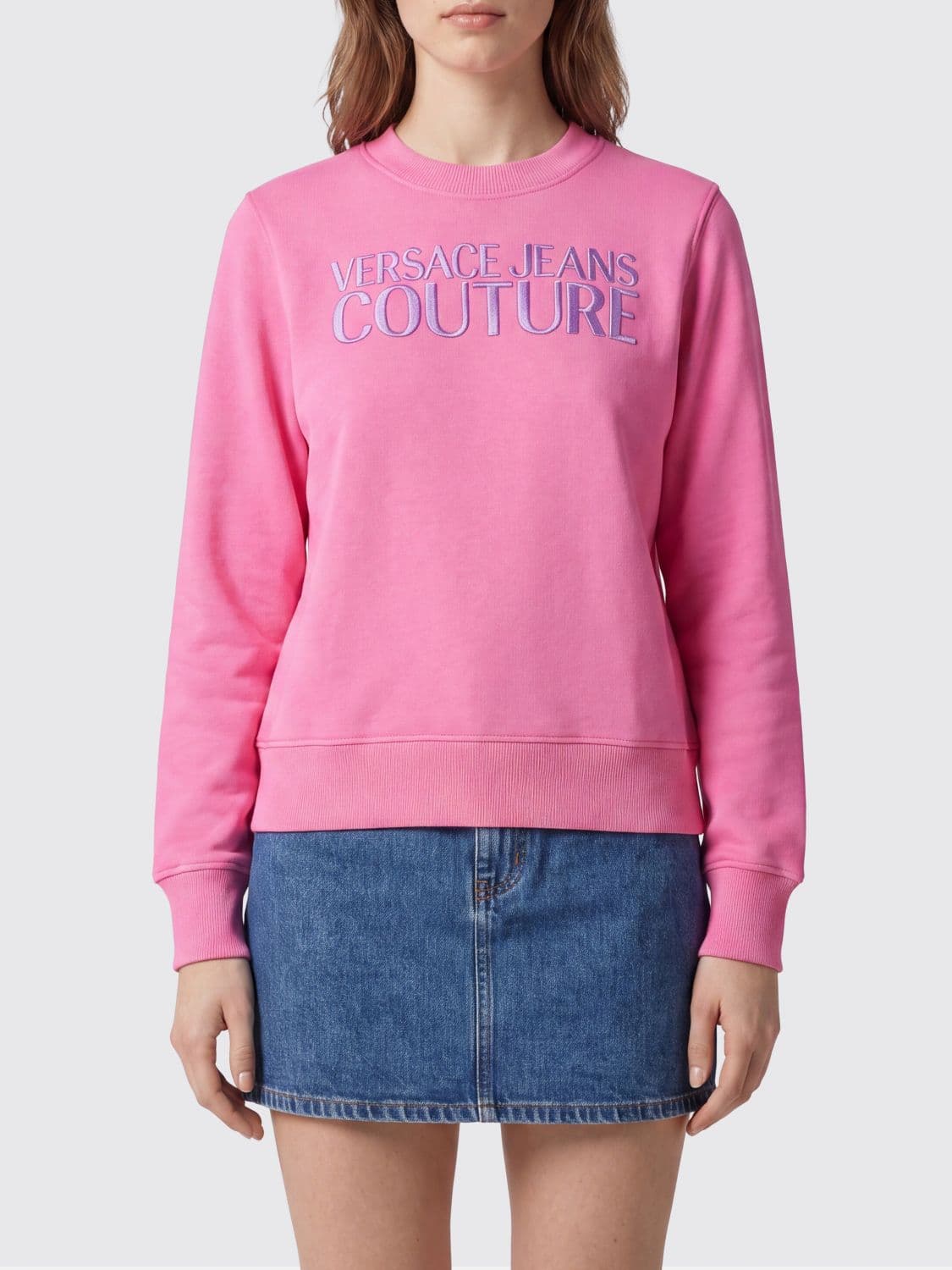Versace Jeans Couture Cotton Sweatshirt with Logo