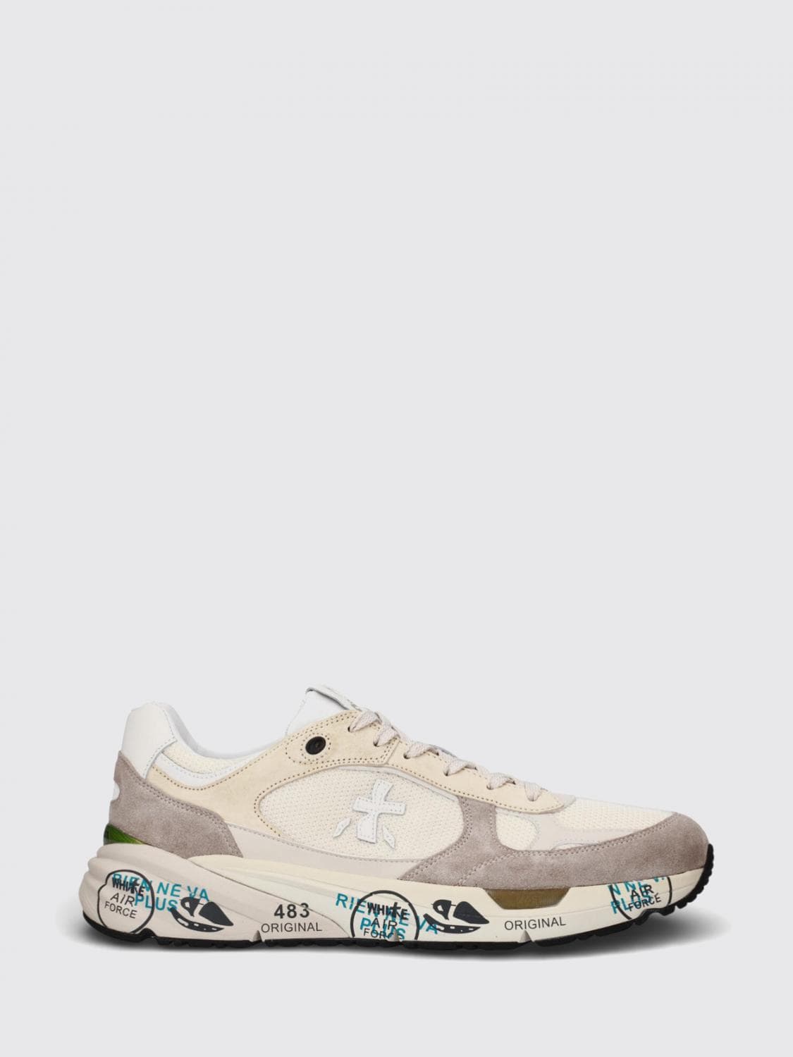 Premiata Mase Suede and Mesh Sneakers
