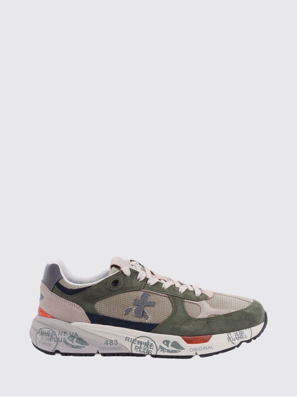 Premiata Mase Suede and Mesh Sneakers