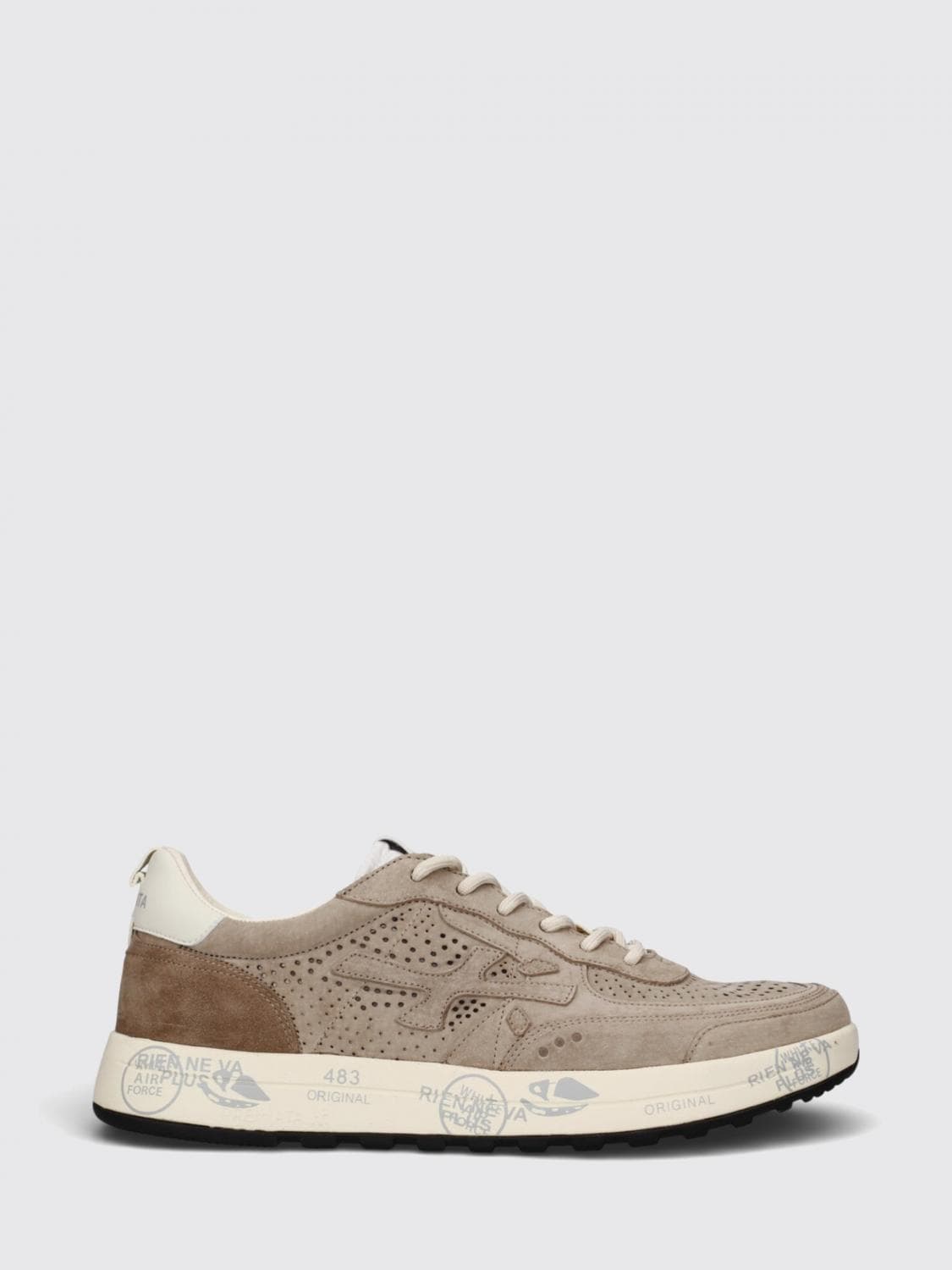 Premiata Nous Perforated Suede Sneakers