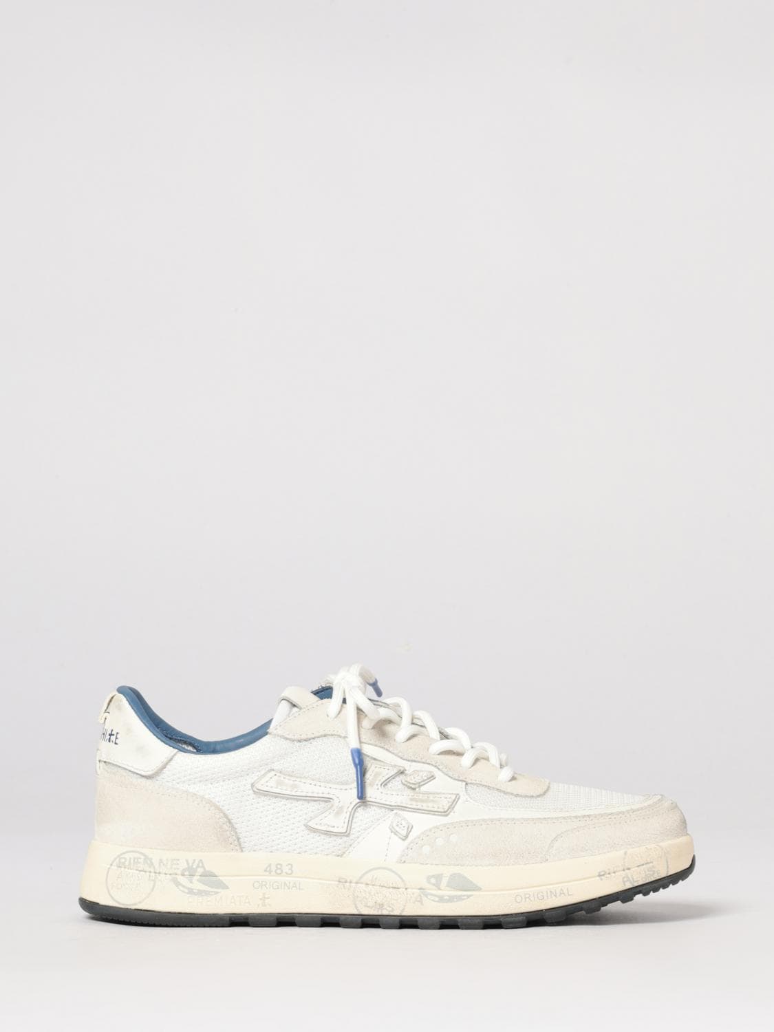 Premiata Nous Perforated Suede Sneakers