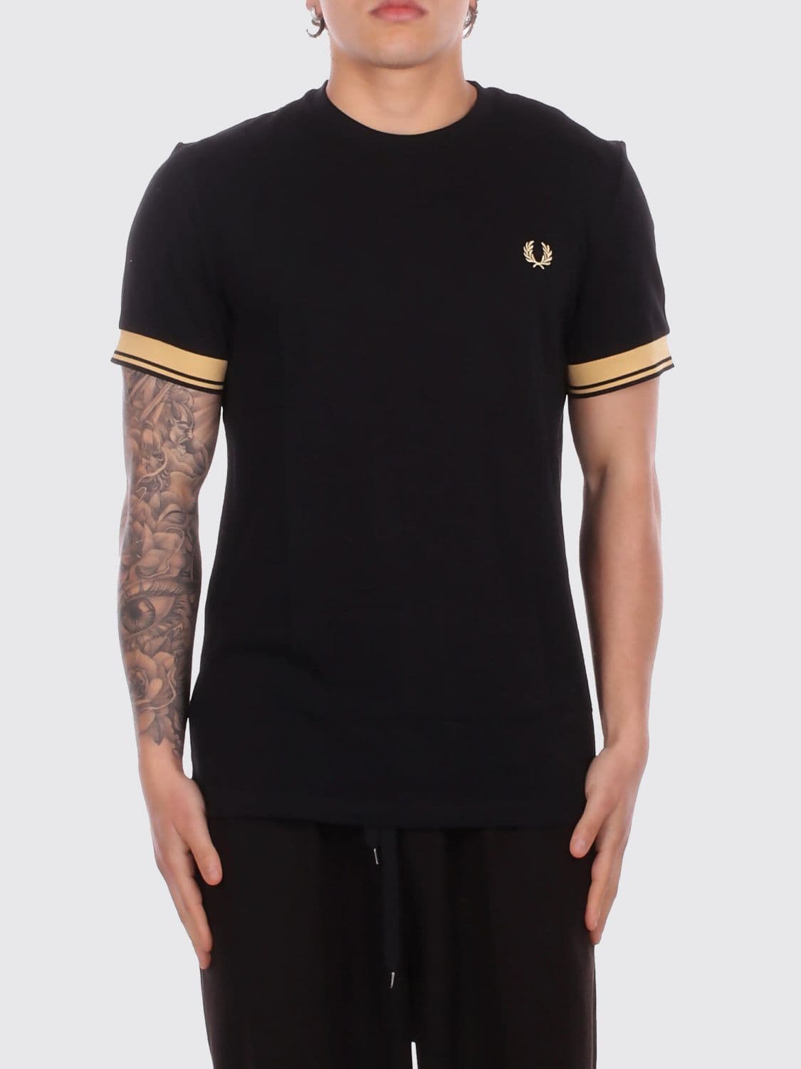 Fred Perry Cotton T-shirt with Logo · L
