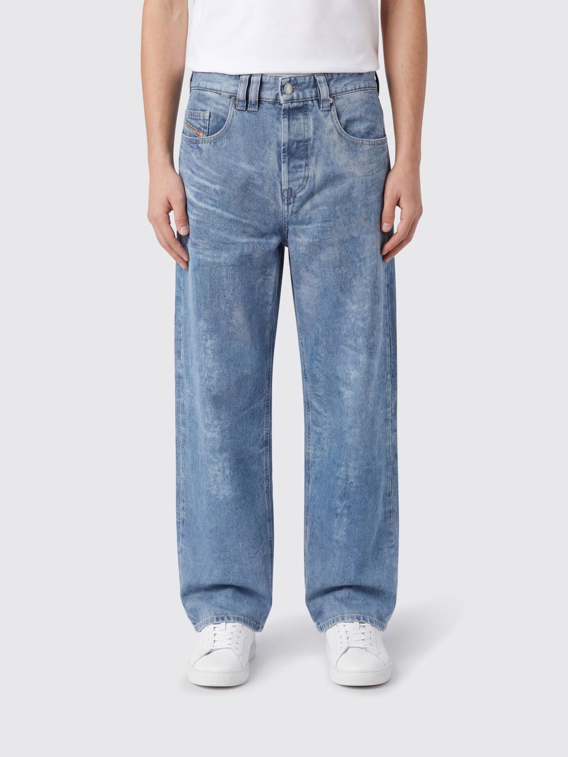 Diesel D-Macro Wide Leg Denim Jeans