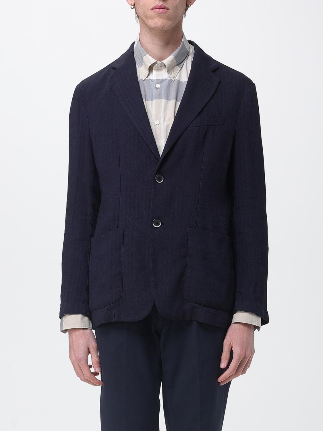 Barena Linen Blend Single Breasted Blazer
