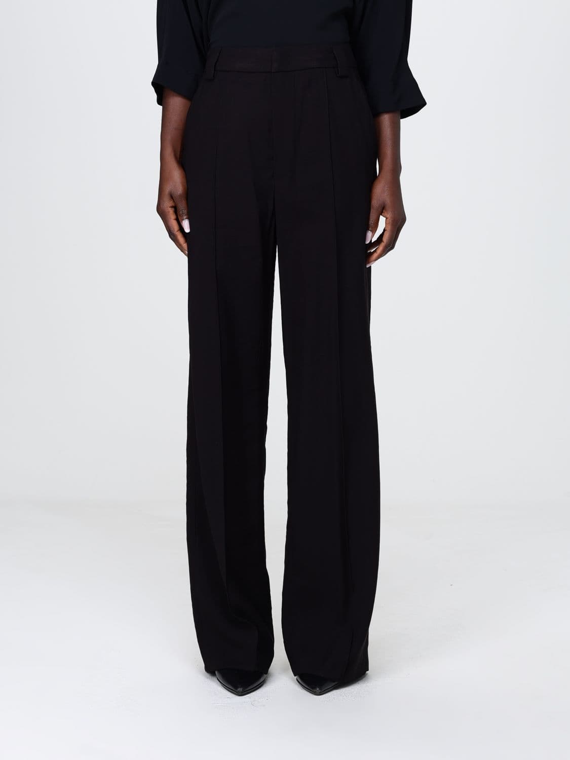 Dondup Viscose Blend Palazzo Trousers
