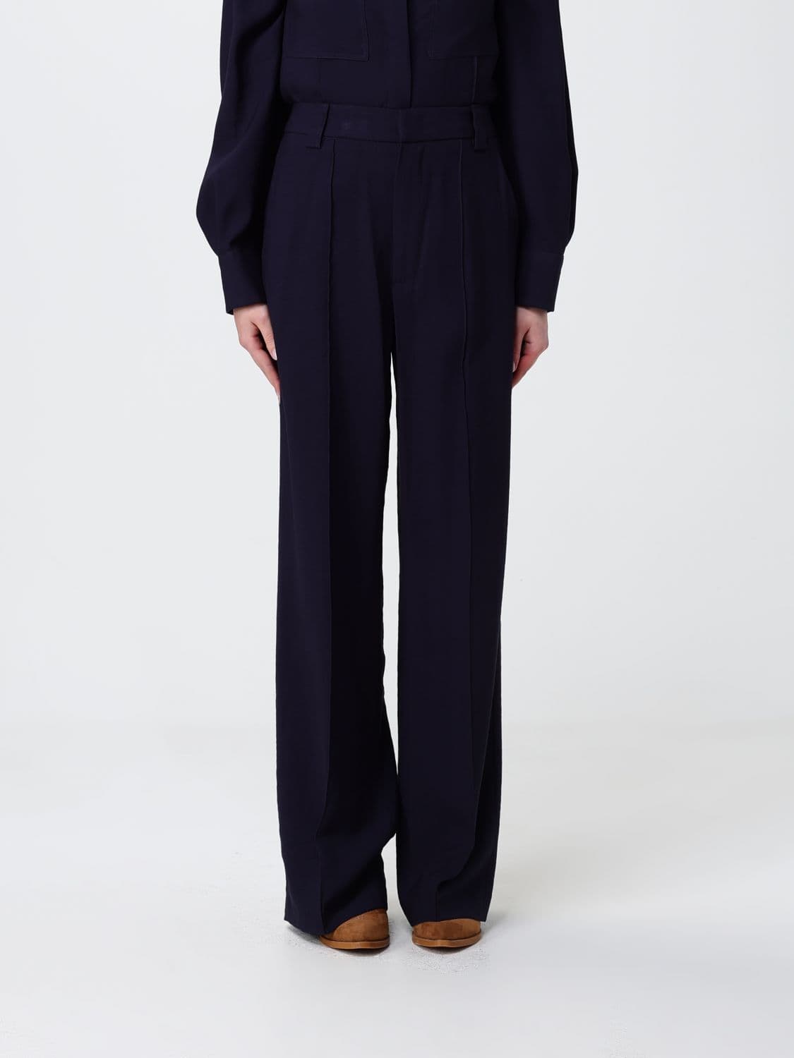 Dondup Viscose Blend Palazzo Trousers · 40