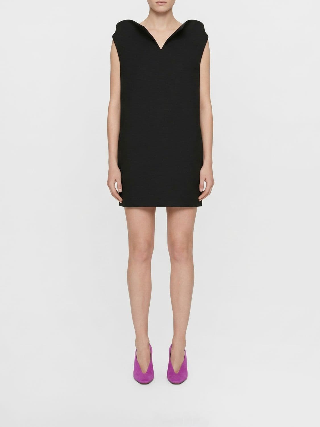 Balenciaga Vareuse Wool And Silk Blend Dress