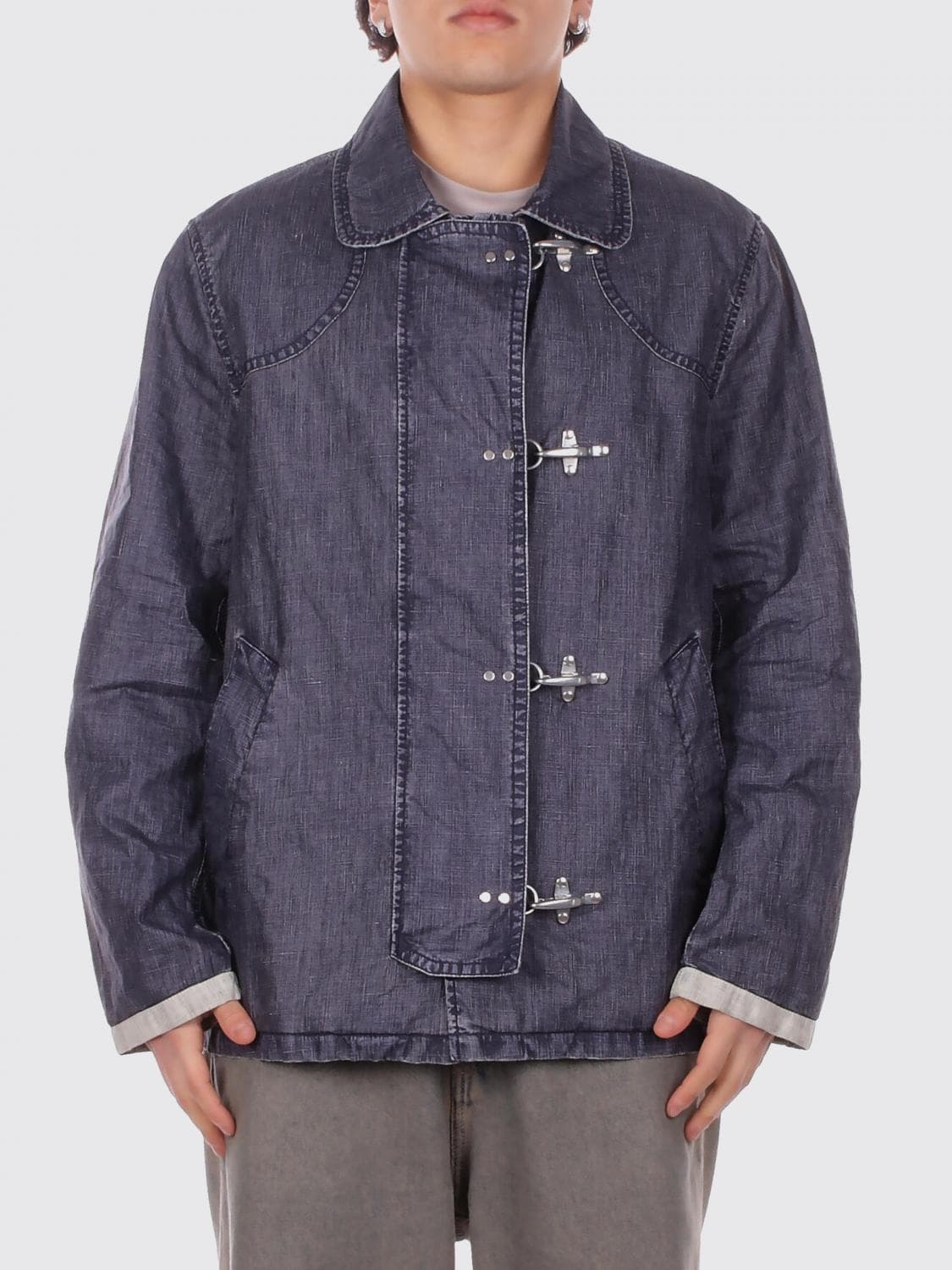 Fay 4 Ganci Jacket in Linen Canvas