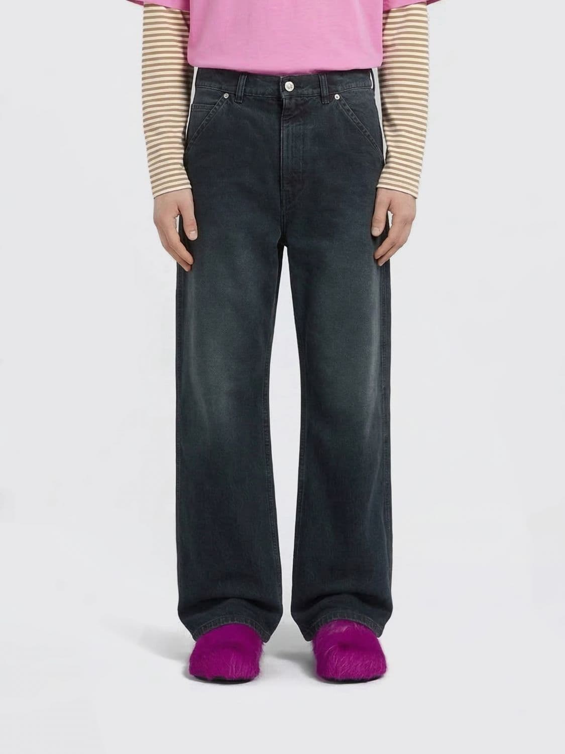 Marni Wide-Leg Cotton Denim Jeans