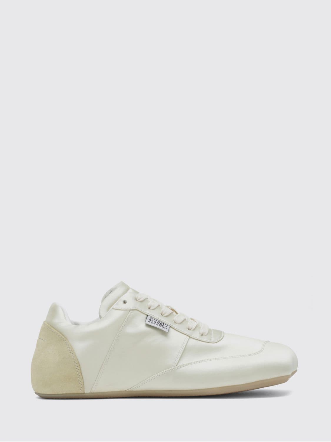 Mm6 Maison Margiela Anatomic Tabi Satin and Suede Sneakers