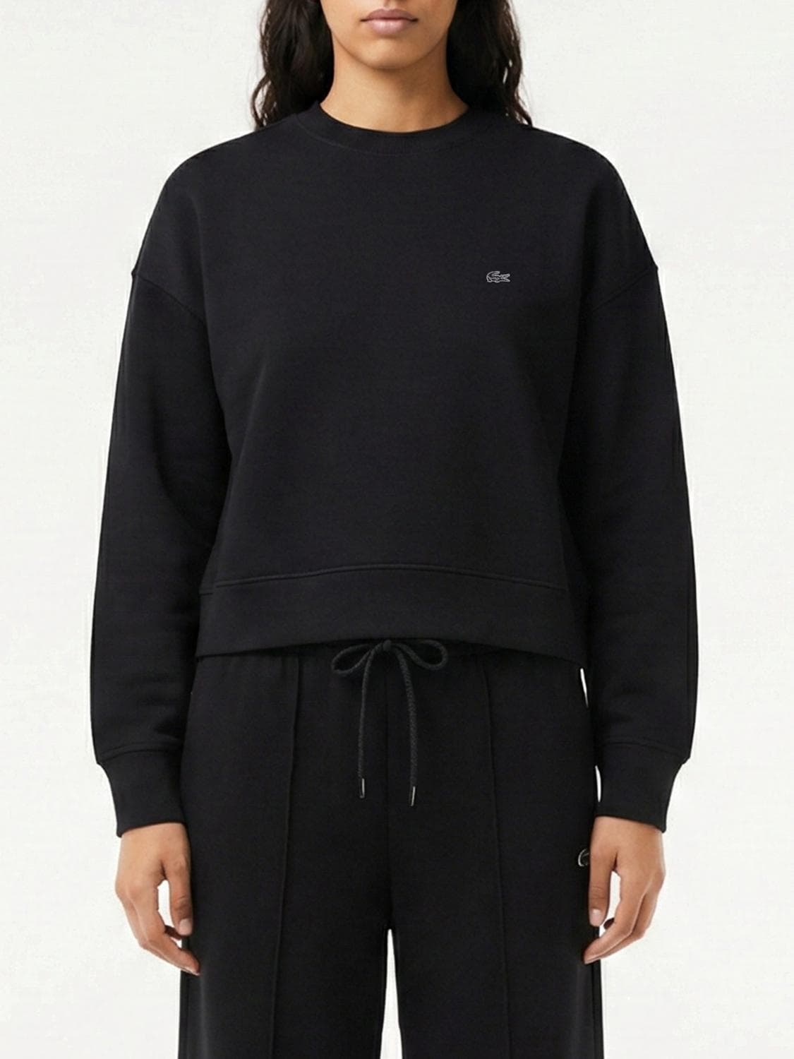 Lacoste Cotton Blend Crew-Neck Sweatshirt
