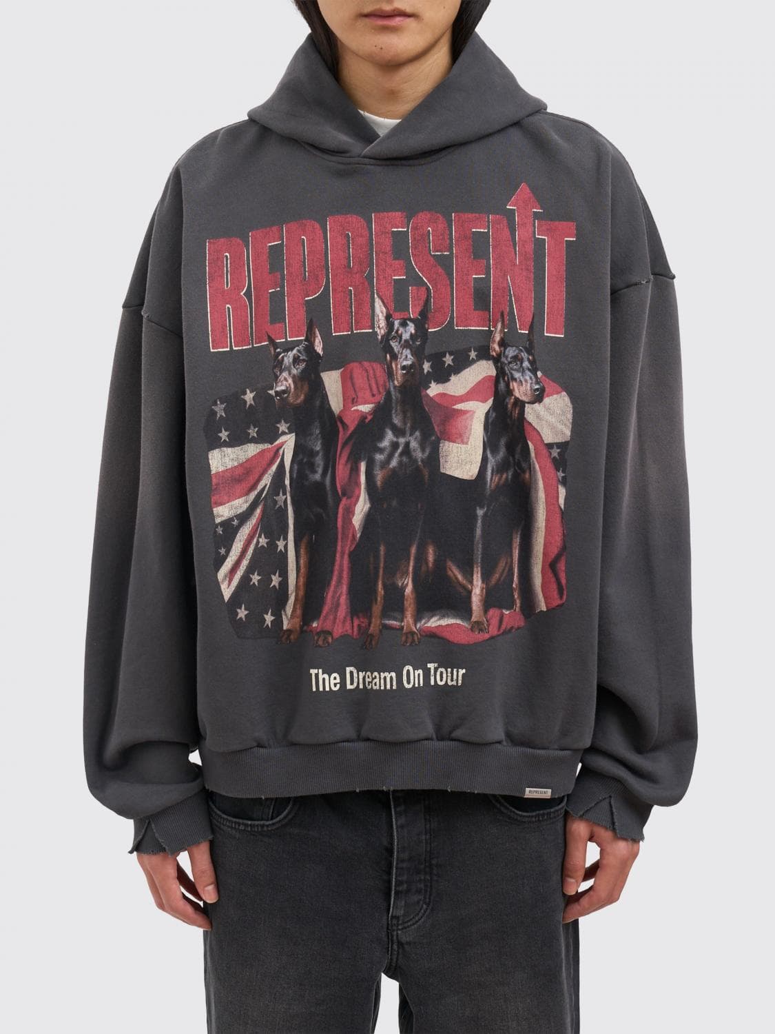 Represent Printed Cotton Hoodie