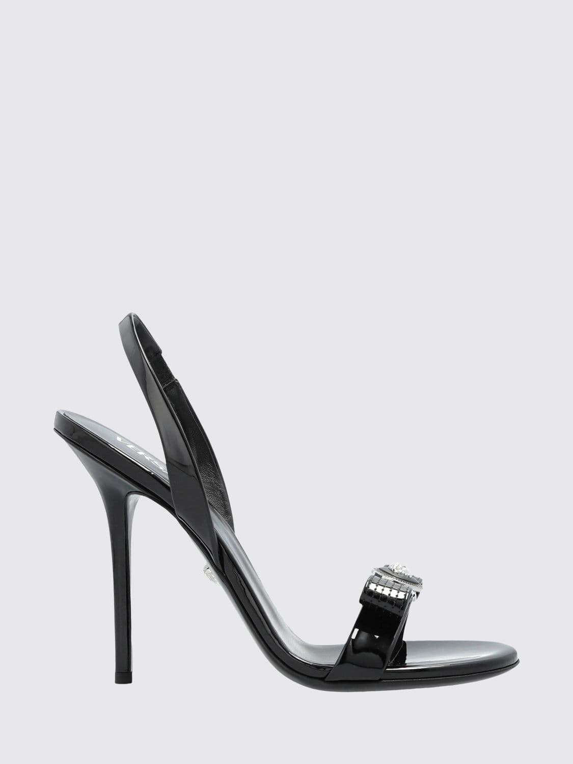 Versace Gianni Ribbon Patent Leather Sandals