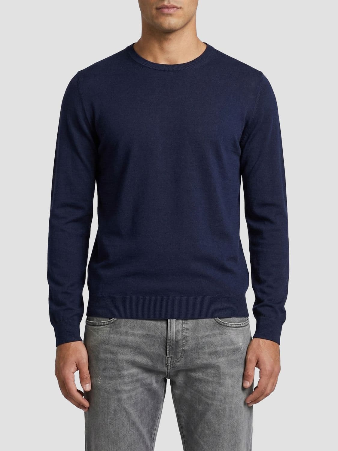 Roberto Collina Cotton Crew Neck Pullover