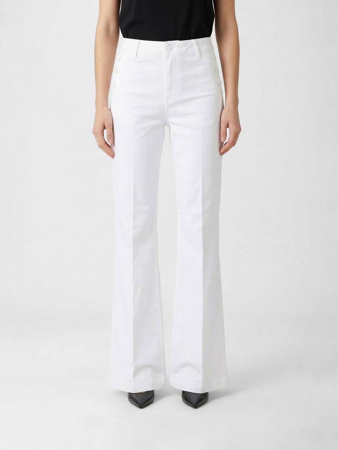 Liu Jo Stretch Cotton Flared Trousers