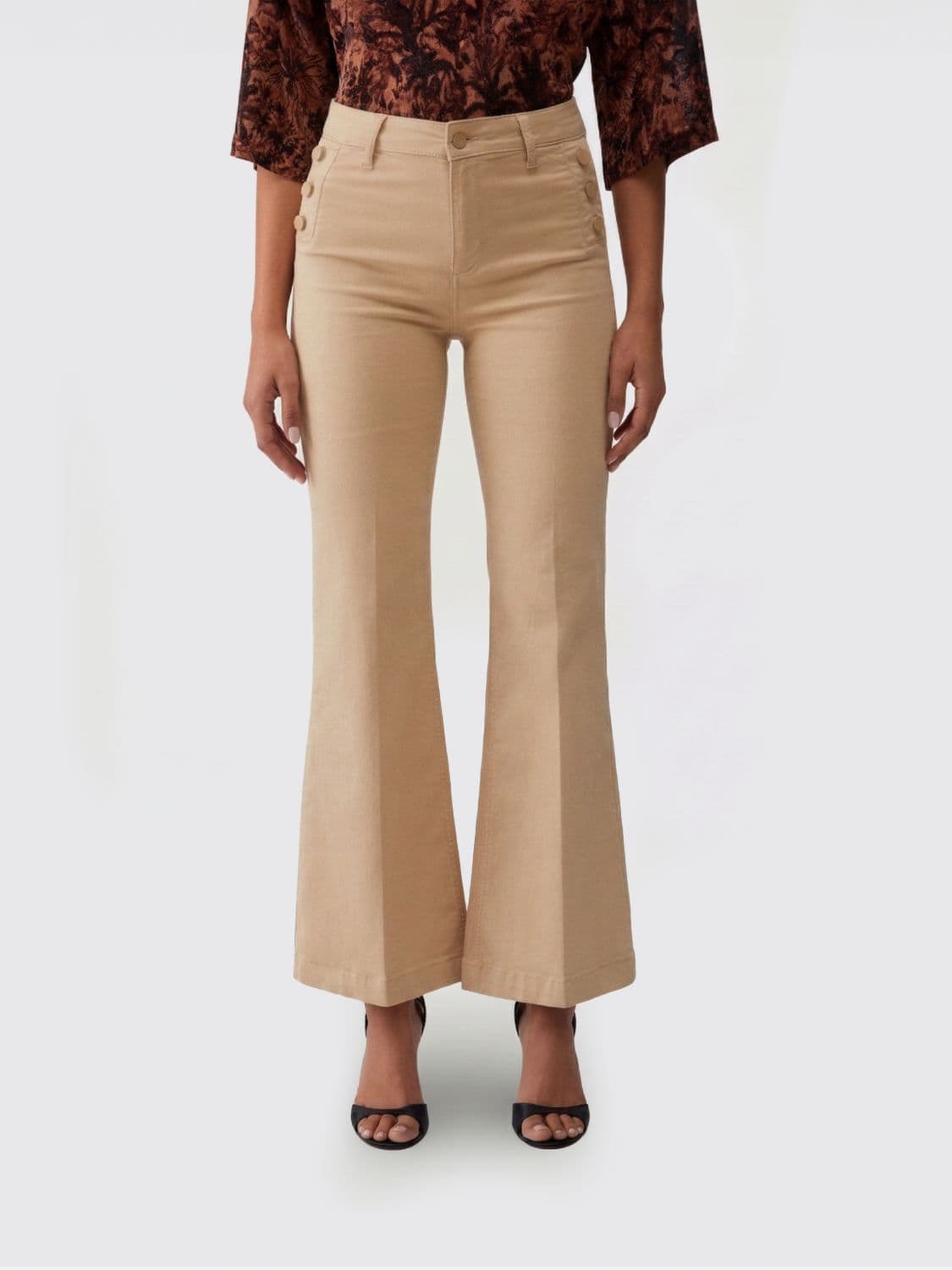 Liu Jo Stretch Cotton Flared Trousers