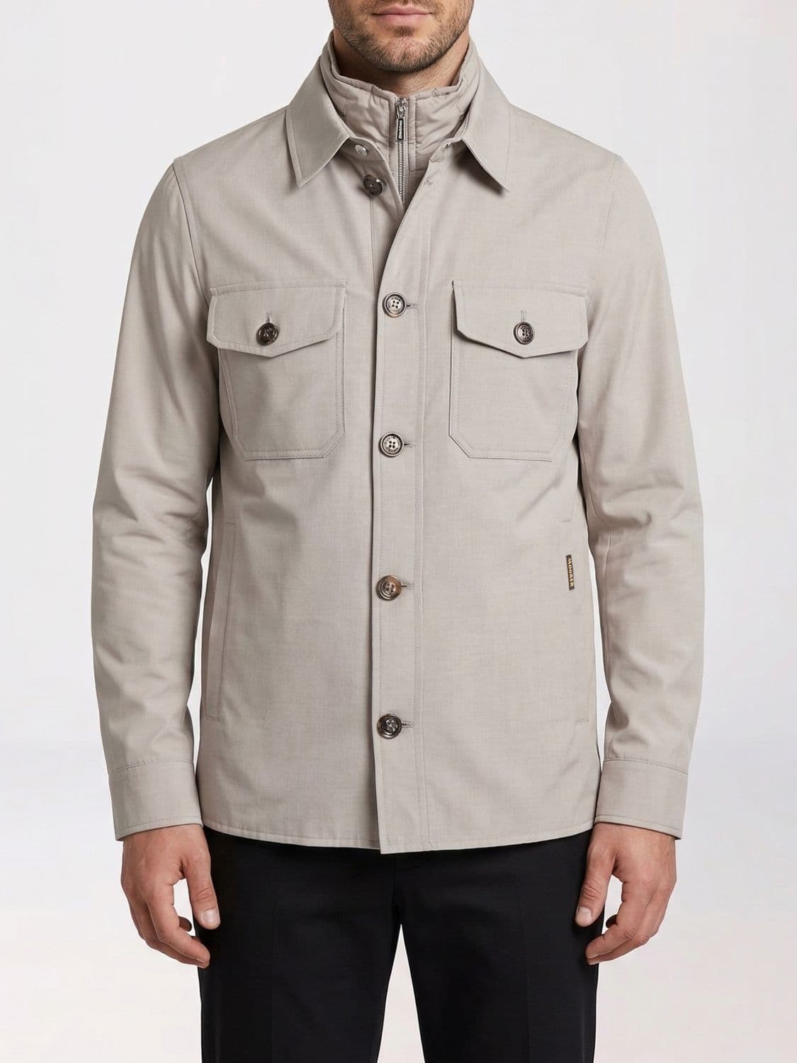 Moorer Polyester Shirt Jacket