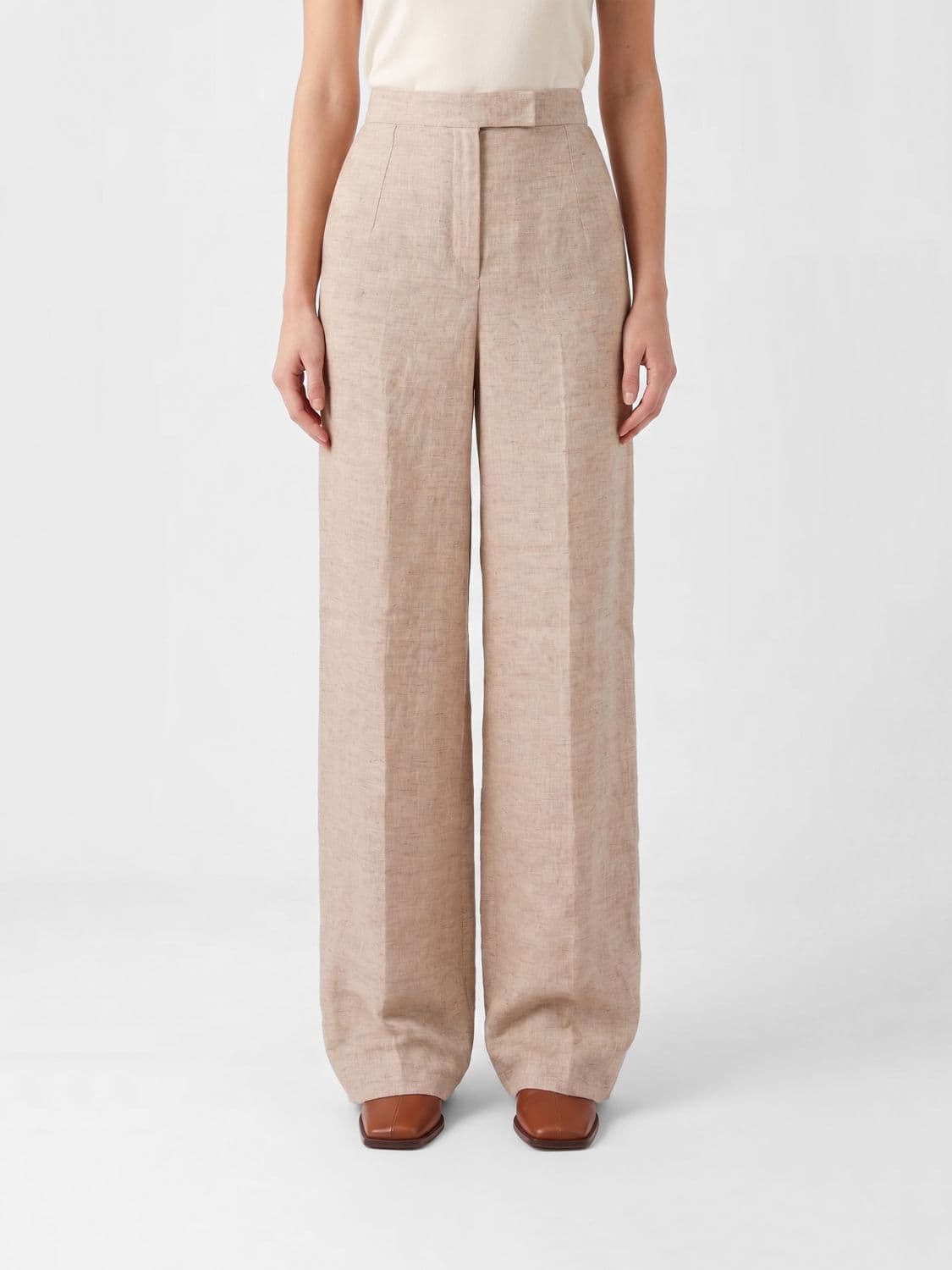 Emporio Armani Tailored Trousers in Linen Blend