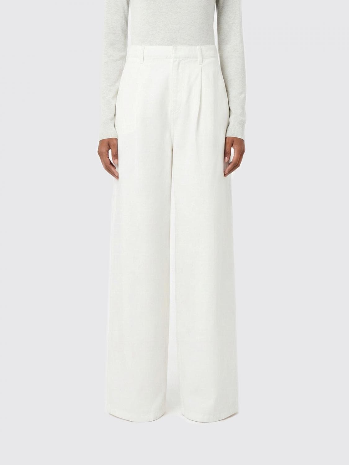 's Max Mara Palazzo Trousers in Cotton and Linen