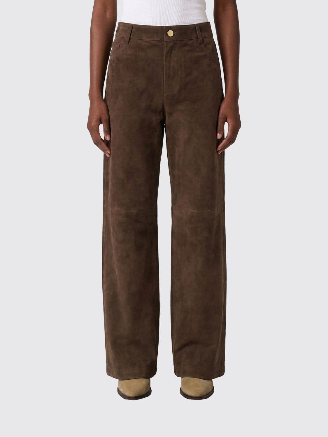 Max Mara Suede Wide Leg Trousers · 46