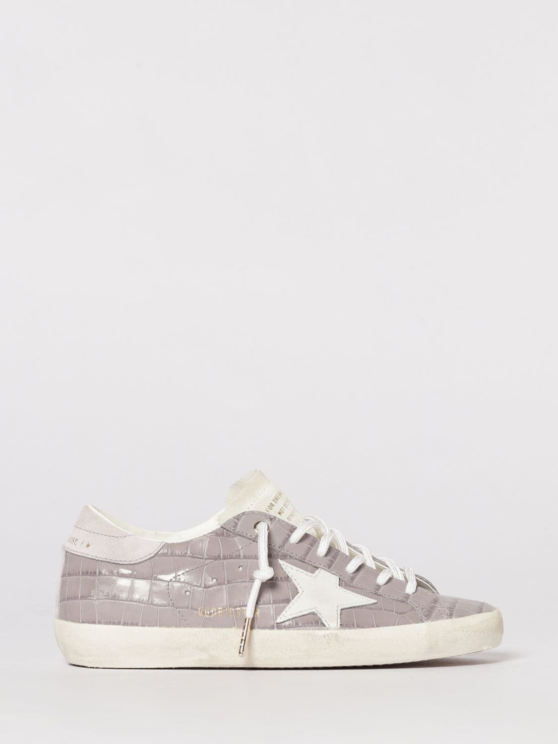 Golden Goose Super-Star Crocodile Print Leather Sneakers