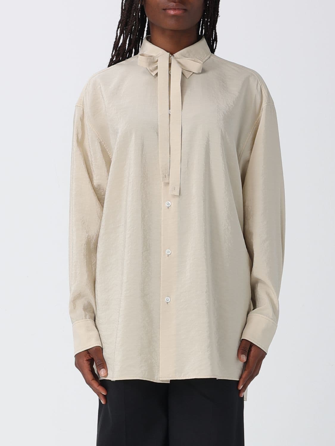 Lemaire Crinkled Silk Blend Shirt