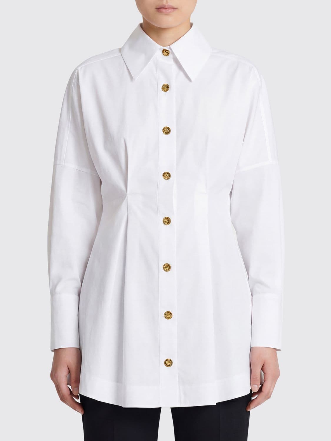 Balmain Cotton Poplin Chemisier Dress · 36