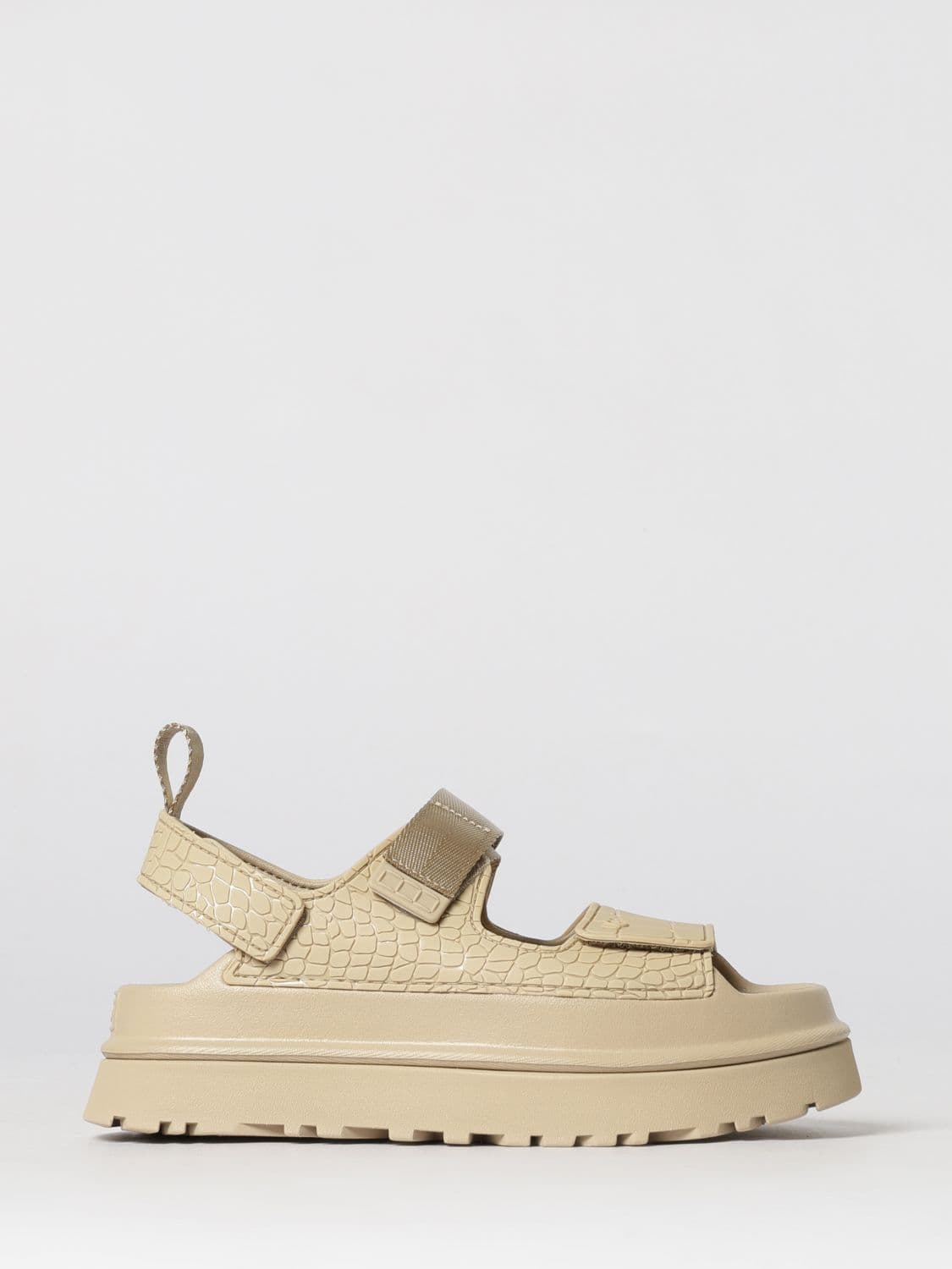 Ugg GoldenGlow Embossed Sandal in Coconut Embossed Rubber